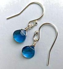 NEW ARTISAN SUNDANCE CHARM BLUE TOURMALINE TONE QUARTZ EARRINGS JEWELRY
