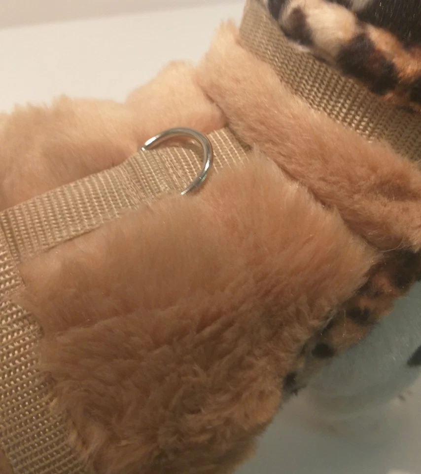 Wintermantel Winterjacke beige warm Herz Plüsch Hunde XS S M Chihuahua Hunde - Bild 3 von 4