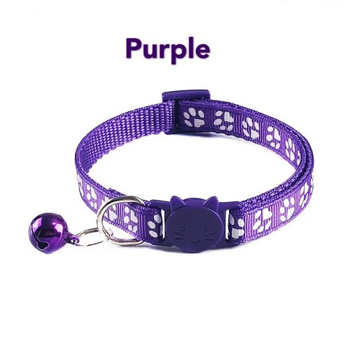 10 Pcs Dog Cat Puppy Kitten Collar Pet Adjustable Neck Strap Nylon Buckle Bell - Picture 29 of 48