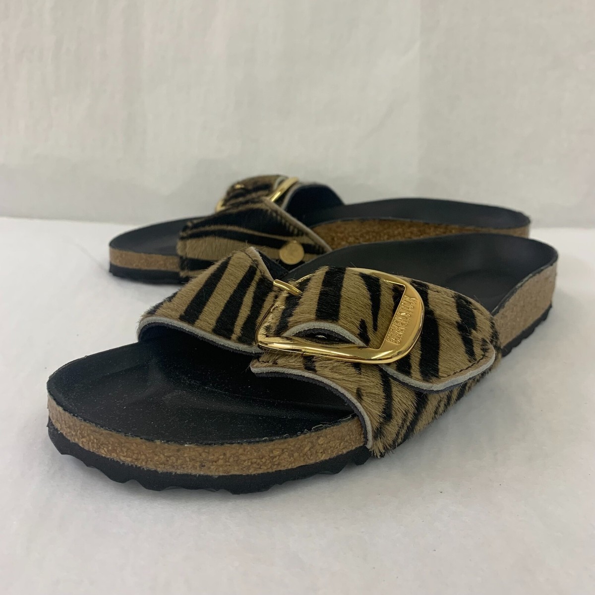 靴 BIRKENSTOCK Madrid Big Buckle 36 Madrid Big Buckle Natural Leather Patent High-Shine Surf