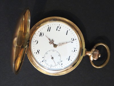 Ancienne montre de poche Remontoir ANCRE Ligne Droit or 14 carats