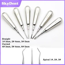 Dental Root Elevators Straight Curved Surgery Luxating Apical / Apex Extraction