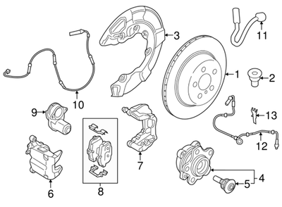 BMW OEM 2018 530e xDrive Rear Brake-rotor 34216882245 for sale 
