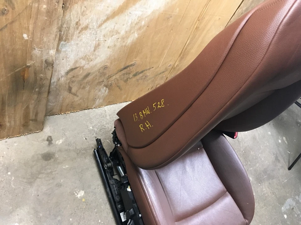 BMW 528I 535I 550I 2011-2016 sedán asiento delantero derecho cuero marrón canela OEM. Foto 4 de 4