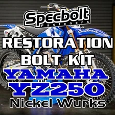 Specbolt Restoration Bolt Kit For Yamaha YZ250 Fasteners Nickel Wurks YZ 250