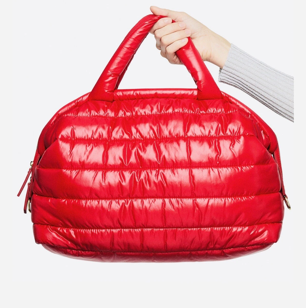 Saint Laurent Toy Satin Puffer Bag in Nero | FWRD