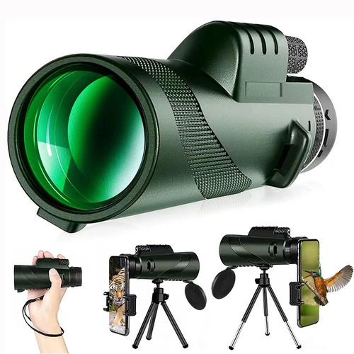 Powerful 80X100 HD Monocular Telescope Long Range Zoom With Tripod Phone Clip - Picture 11 of 15