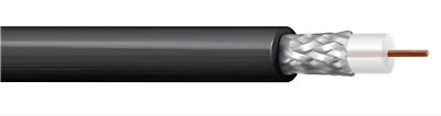 F Male to F male Cable Assembly Coaxial RG11 Low smoke, Zero Halogen