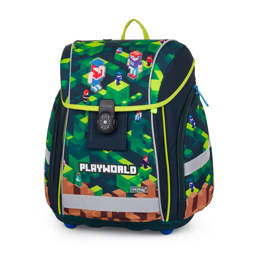 Pixel Minecraft Game SCHULRANZEN Ranzen Tornister 10 tlg Set Tasche Schultüte 85 - Bild 2 von 6