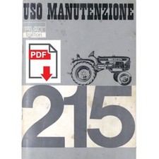 Trattore Fiat 215 Manuale uso manutenzione Libretto istruzioni riparazione ITA