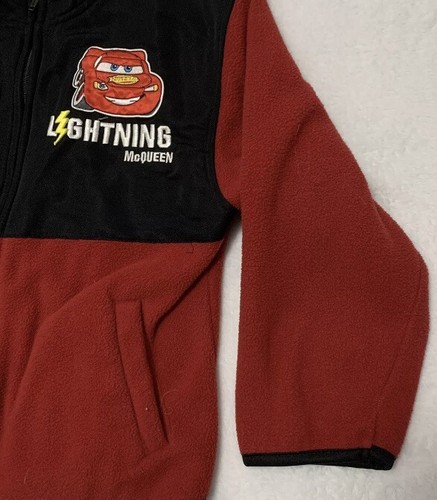 Disney Cars Jacket Coat Boys Size 6 Youth Red Lightning McQueen Full Zip - Picture 6 of 12