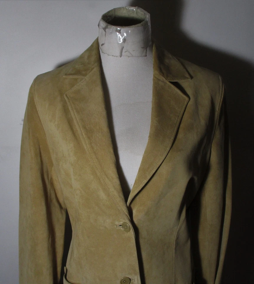 Leather LORD & TAYLOR Tan 100% Leather Jacket Size 10 - Image 2 of 4