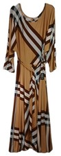 Ashley Stewart Womens Size 18/20 Multicolored Long Sleeve Maxi Dress 