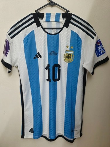 Argentina 2022 WC Home Football Kit Soccer Jersey Player Version Messi #10 