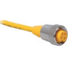 1 pc TURCK RK 50-3M Cordset, 7/6-16UN Female Straight, 5 Wire, 3 Meter, PVC, Ye