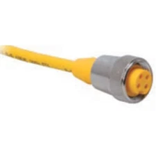 1 pc TURCK RK 50-3M Cordset, 7/6-16UN Female Straight, 5 Wire, 3 Meter, PVC, Ye