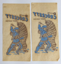 Vintage 1950s Iron On Transfers Davy Crockett Qty 2 Decals 3"w x 5.5"h each