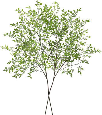 Faux Branches Artificial Plants 2PCS 43.3 Inch Green Nandina Tall Plants for ...