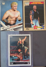 Topps WWE Harley Race, Diamond Dallas Page & Sting Trading Card Lot of 3