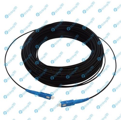 FTTH Fiber Optic Drop Cable Patch Cord SC to SC Simplex Singlemode Jumper 100M