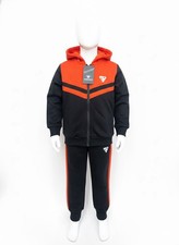 Boys  Fleece Lined Tracksuit Set Zip Hoodie & Jogger 2 Tone Colour Size 2- 13