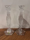 VINTAGE! Waterford Crystal Candlesticks Pair Bethany Clear
