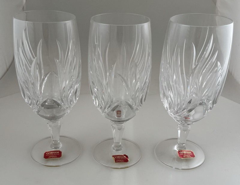 Gorham Crystal Nocturne Iced Tea Glass Set of 3