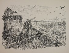 Alfred Kubin (1877-1959) Litografia IL PADRONE DI CASA - 1925