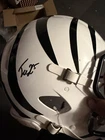 Tee Higgins Authentic Autographed Helmet, White Stripes