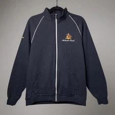 Anheuser Busch Jacket Mens L California Fleece Black White Track Zip Up