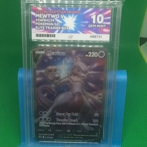 ACE 10 Pokemon Go Mewtwo v Promo SWSH229 Pokémon Trading Card Black Star ETB