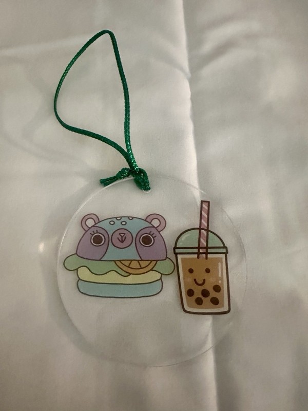Burger Bear & Tea Ornament New
