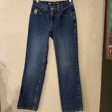 Cruel Girl 100 Cotton Relaxed Fit Tapered Medium Wash Denim Jeans Size 5 S