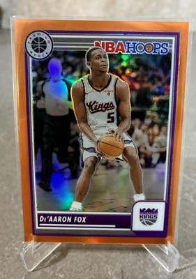 2023 Panini NBA Hoops Premium Stock Orange Prizm #/299 De'Aaron Fox #199 SP