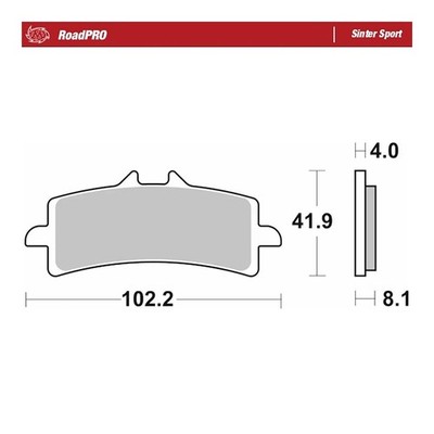 Moto-Master Bremsbelag RoadPRO Sinter (für: Triumph Daytona 675 R D67LC 11-12 )