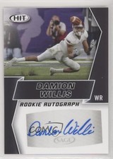 2019 Sage Hit Premier Draft Rookie Auto Black Damion Willis #A82 Auto 0f3