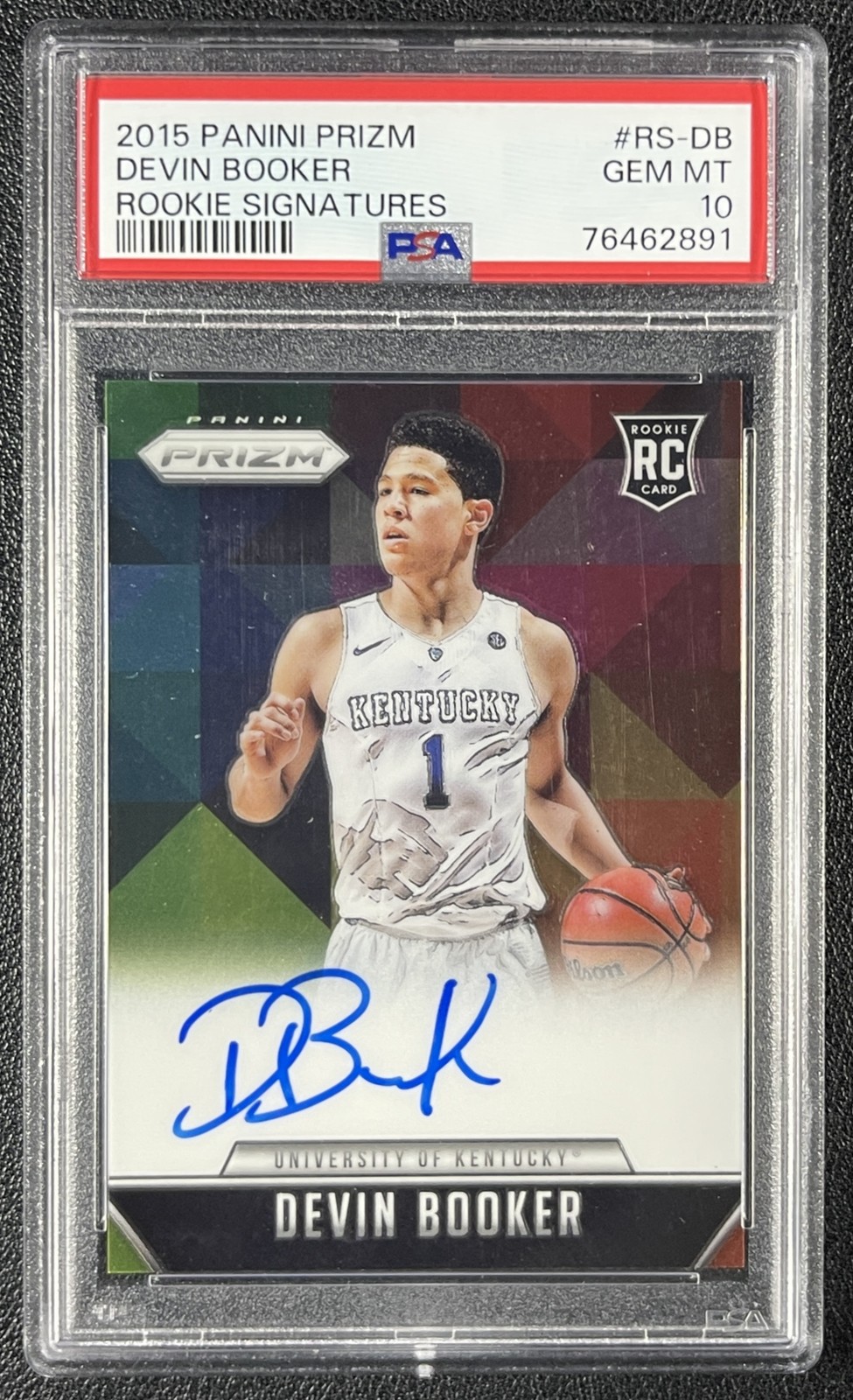 DEVIN BOOKER PSA 10 2015-16 PANINI PRIZM #RS-DB ROOKIE SIGNATURES AUTO RC 2891
