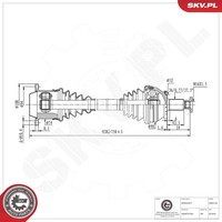 Esen SKV Antriebswelle Rechts, Vorderachse U.A. FüR Seat, Skoda, VW