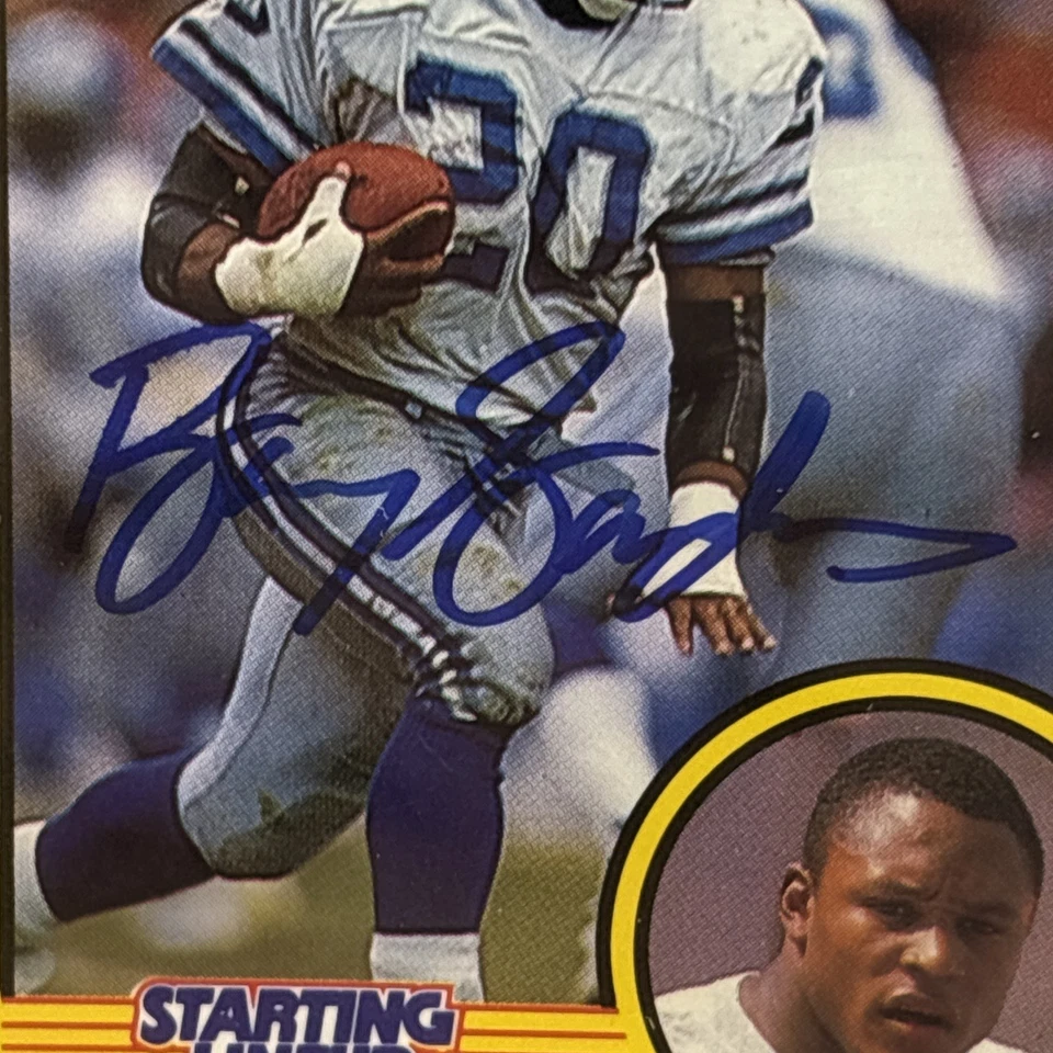Barry Sanders 1991 Starting Lineup Football Autograph Card #20 PSA Authentic - Image 3 of 3