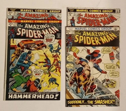 AMAZING SPIDER-MAN #1114-117 (1972) BRONZE AGE COMIC BOOK LOT