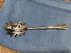 Wallace Grande Baroque Pasta Spaghetti Server Sterling Silver Handle Strainer 11