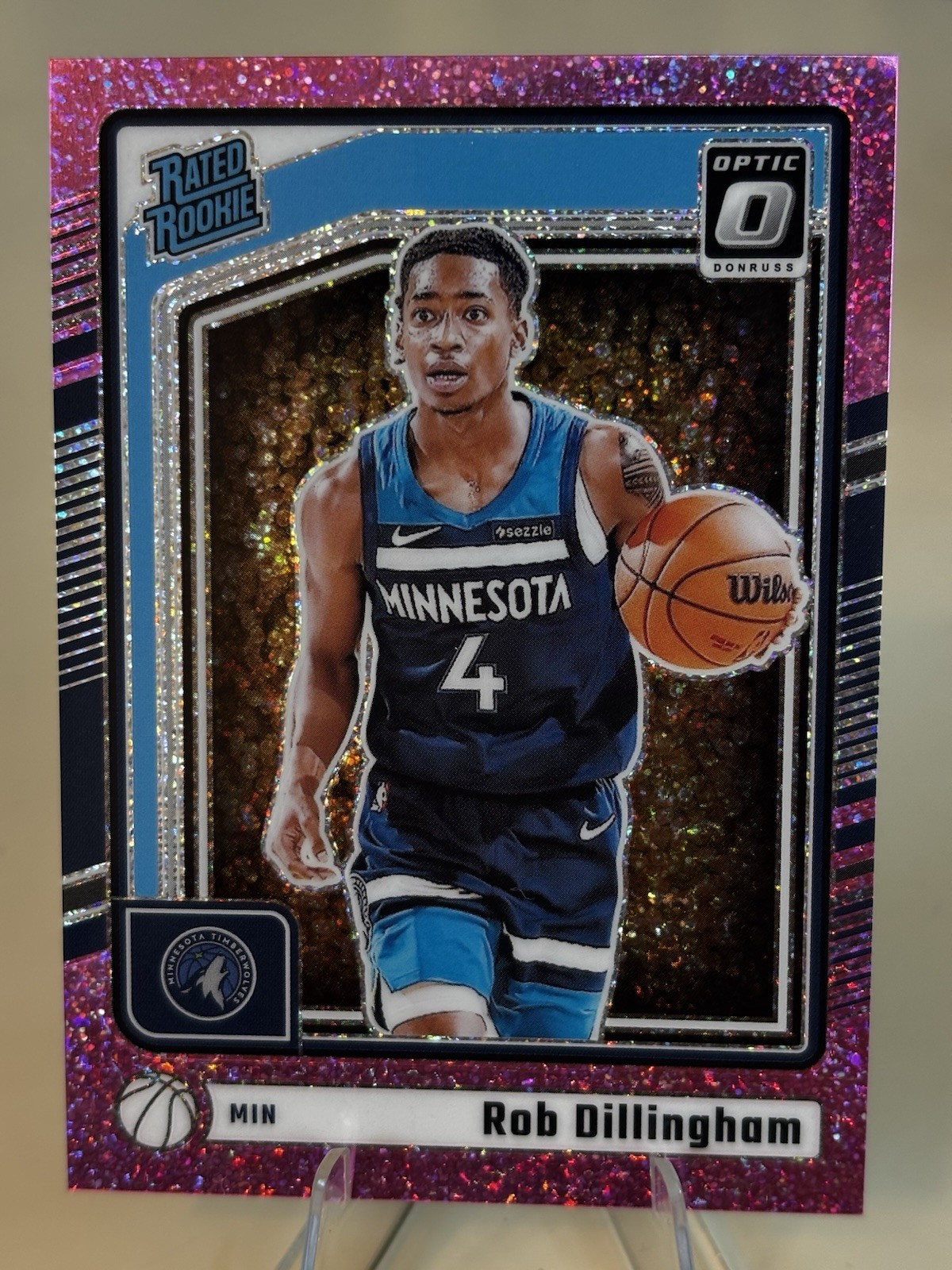 2024-25 Panini Donruss Optic - Rob Dillingham #259 Pink Glitter /275 (RC)