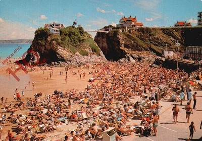 Ansichtskarte, Newquay, Towon Beach und die Insel [J Arthur Dixon] 21625
