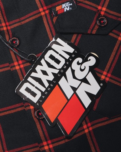 DIXXON Flannel K&N Filters Black Red Orange Sz M Brand New In Sealed Bag Sharp! - Picture 2 of 4