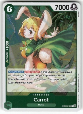 Carrot EB03-013 Foil Extra Booster: One Piece Heroines Edition NM