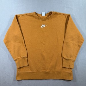 Nike Sportswear Club Fleece Big Kids Oversized Sweatshirt XL Gold Crewneck