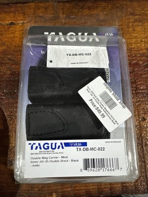 Tagua 1836 Double Magazine Carrier Most 9mm/.40/.45 Double Stack Black