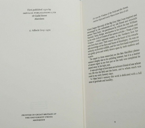The Big Grey Man of Ben MacDhui AFFLECK GRAY ~ 1st Edition 1970 Scottish Bigfoot - Foto 5 di 7