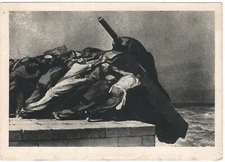 1959 TANK Tanks to the Bottom Anti military Against fascist OLD Russian Postcard