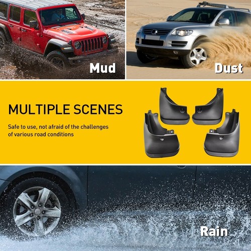 4PC Front&Rear Black Universal Splash Guards Mud Flaps for Car Toyota Corolla 93 - Picture 3 of 12